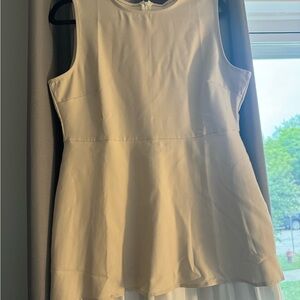 Elegant Cream Sleeveless Dress